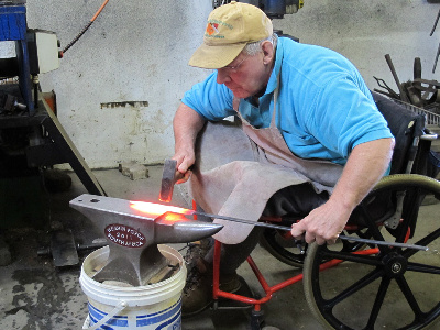 Forging a blade at Heavin Forge